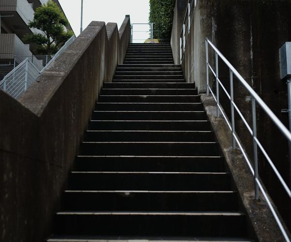 Path leading upwards, symbolizing a journey of self-improvement.